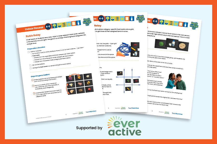 Food Picture Kit: Indoor Recess Activities