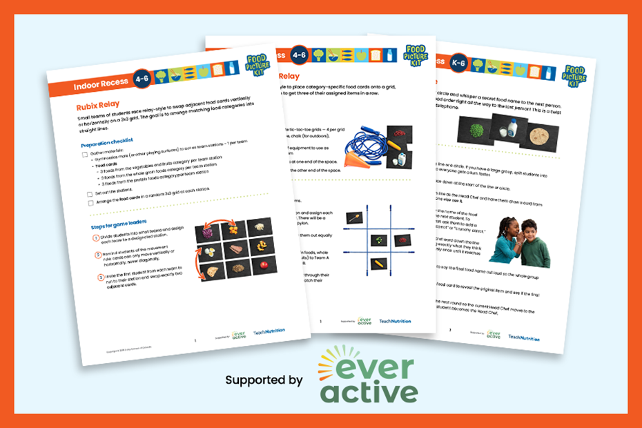 Food Picture Kit: Indoor Recess Activities
