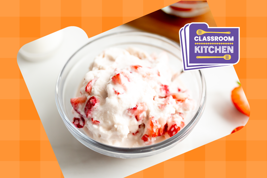 Strawberry Ice Cream in a Bag