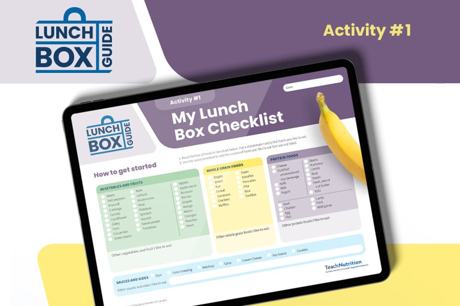 Lunch Box Guide Activity #1: My Lunch Box Guide