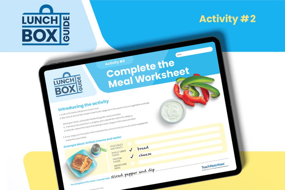 Lunch Box Guide Activity #2: Complete the Meal