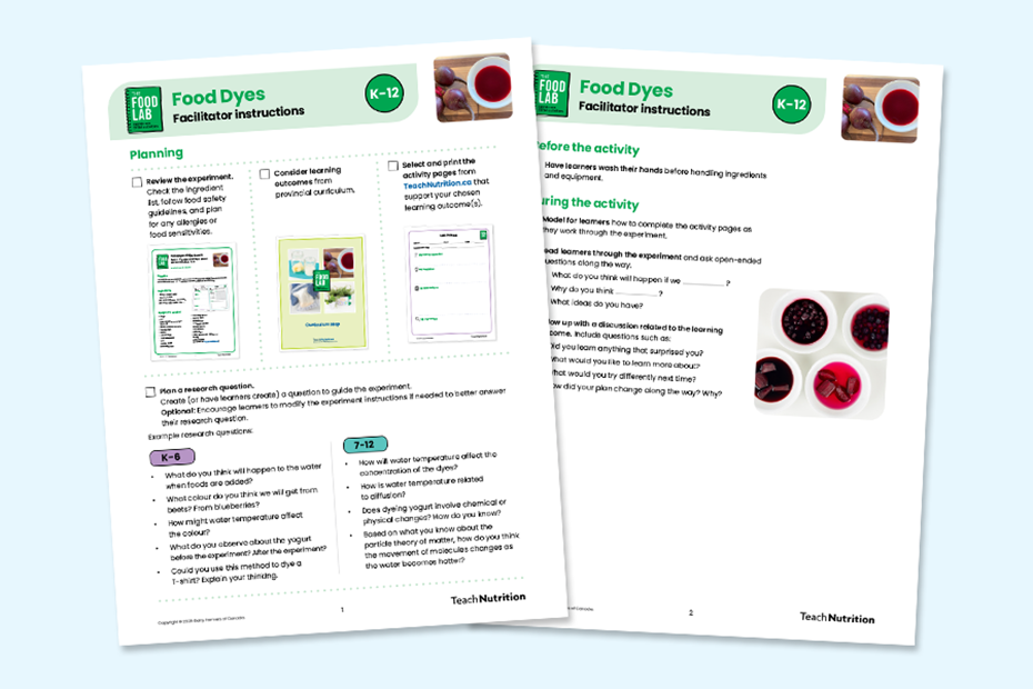 Food Dyes Facilitator Guide 