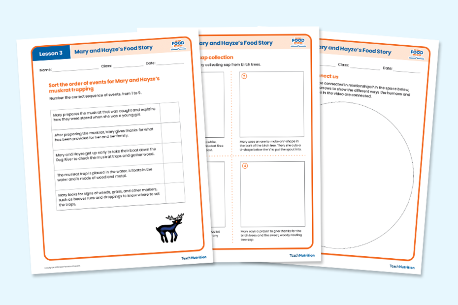 Sharing Food Stories Series 3: Student Worksheets