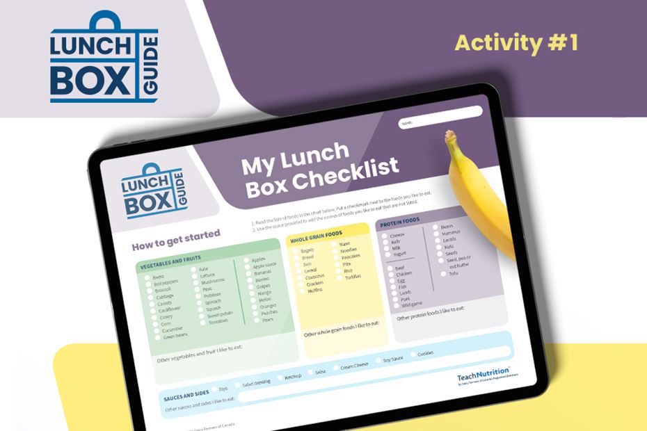 Lunch Box Guide Activity #1: My Lunch Box Guide