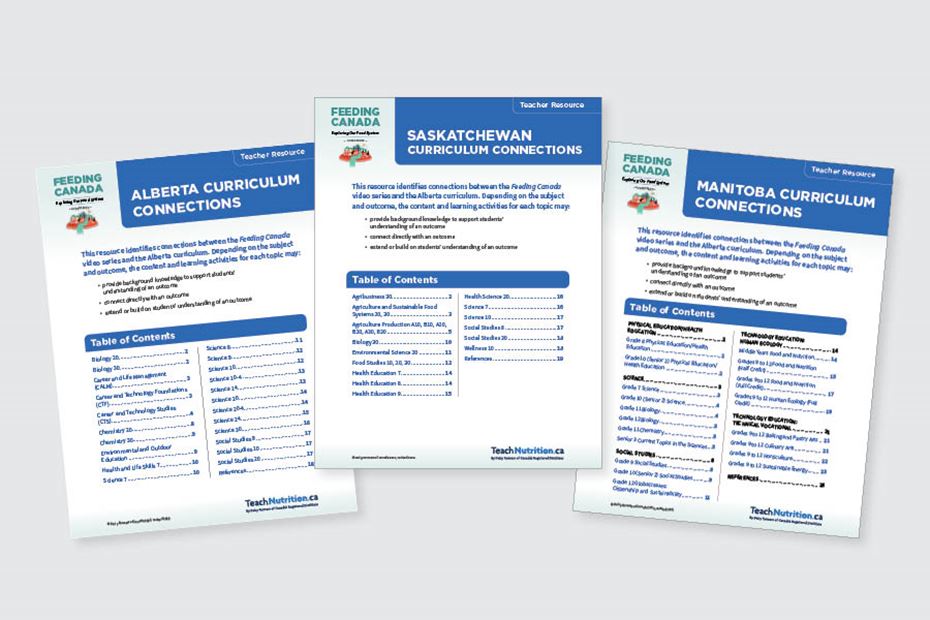 Feeding Canada: Curriculum Connections